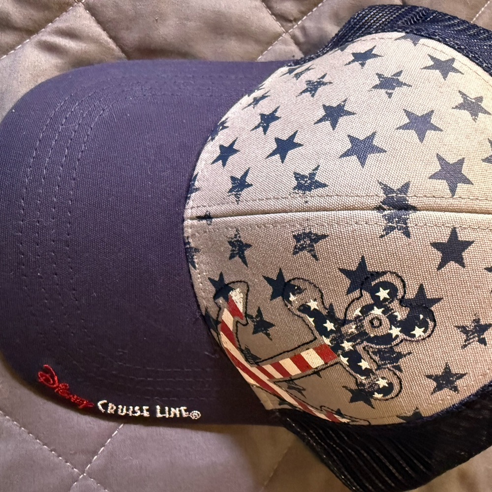 Disney Cruise Line Navy and Beige Star Cap